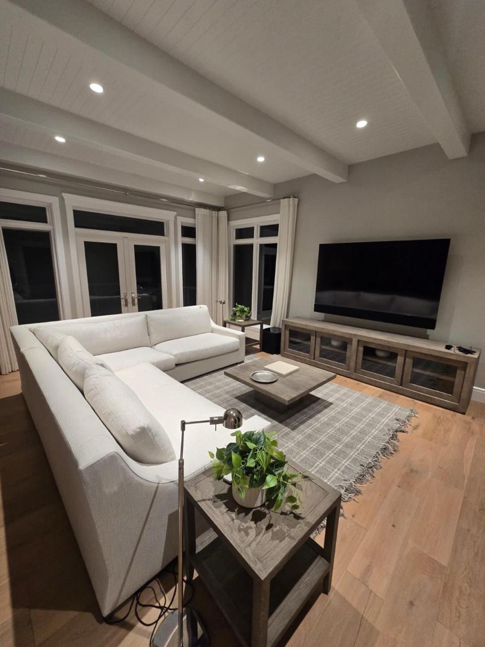 Clean modern living room